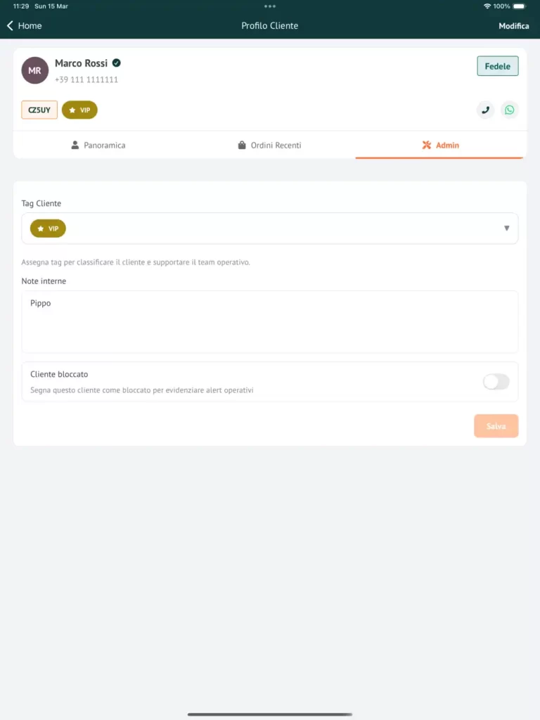 Cliente admin - pomoAI